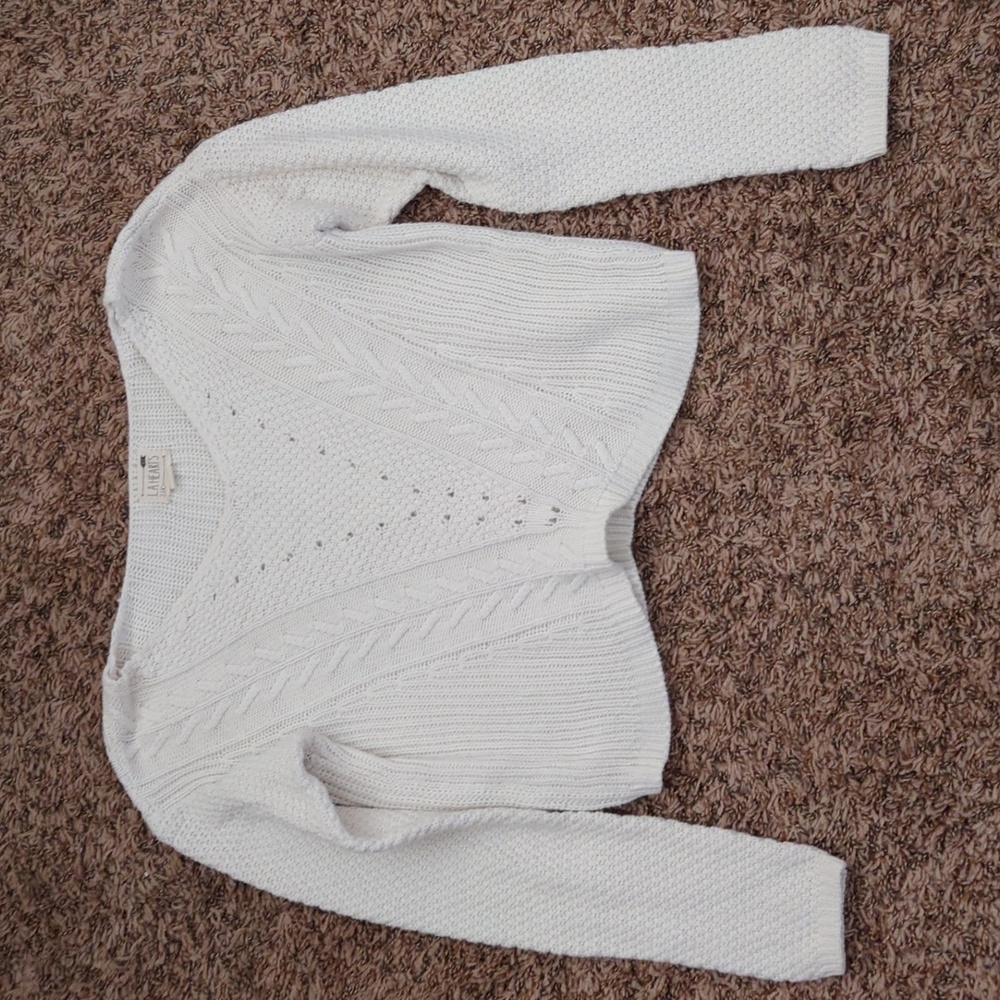 White cropped sweater